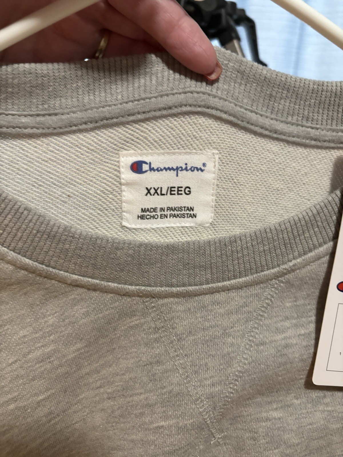 Champion Gray Running Shirt Long Sleeve Men's 2XL XXL Athletic Quick Dry Tee gallery