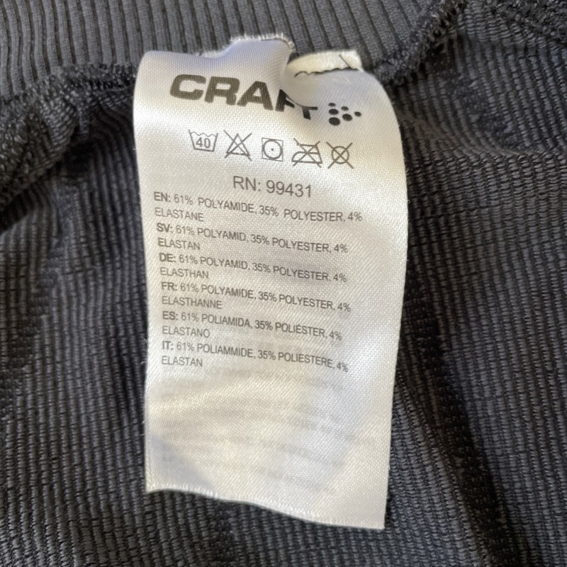 Craft Active Intensity 1/4 Zip Long Sleeve Black Gym Compression Top Sz L gallery