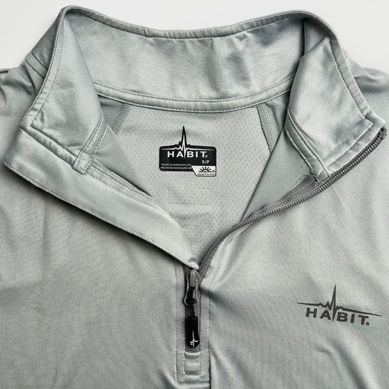 Habit Solar Factor 1/4 Zip Pullover Sun Protection Activewear Shirt Men's Small gallery