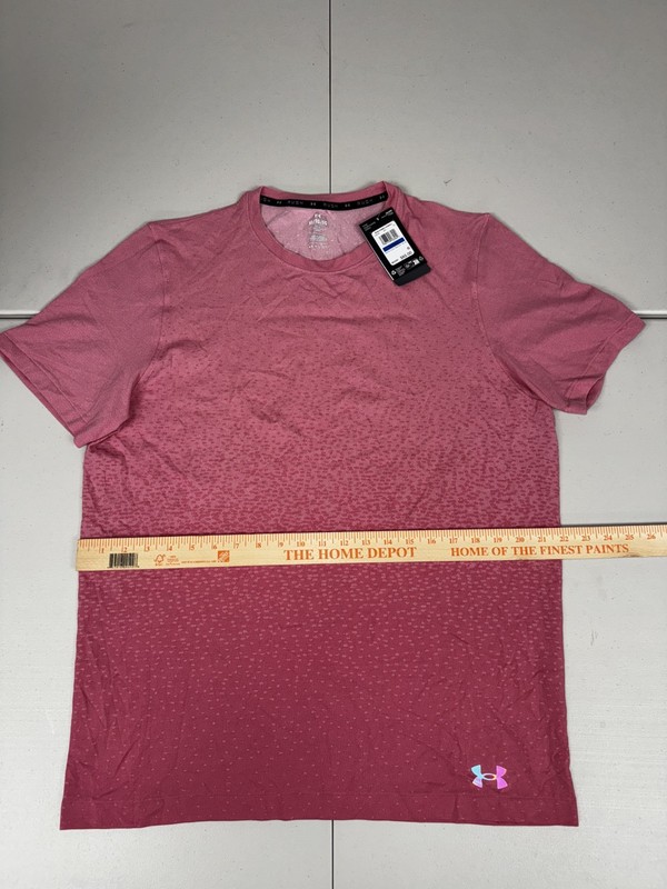Under Armour Men's Vanish Elite Seamless Rush Shortsleeve Pink 1385805-647 XL gallery