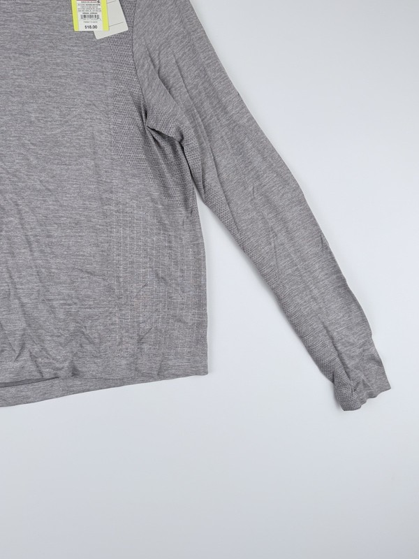 All in Motion Men's Long Sleeve Seamless T-Shirt Heather Gray Size MEDIUM gallery