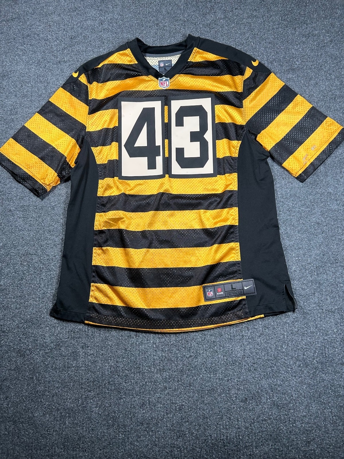 Nike NFL Pittsburgh Steelers #43 Polamalu Jersey Size Large gallery