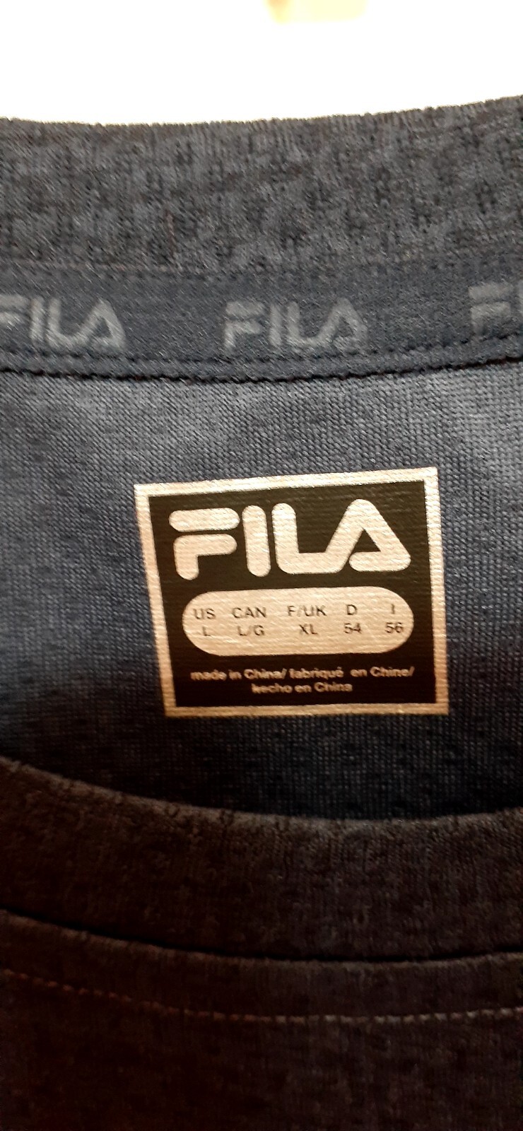 Fila Men Tshirt Blue/ Red Sports Training Shorts sleeves Activewear Size L gallery