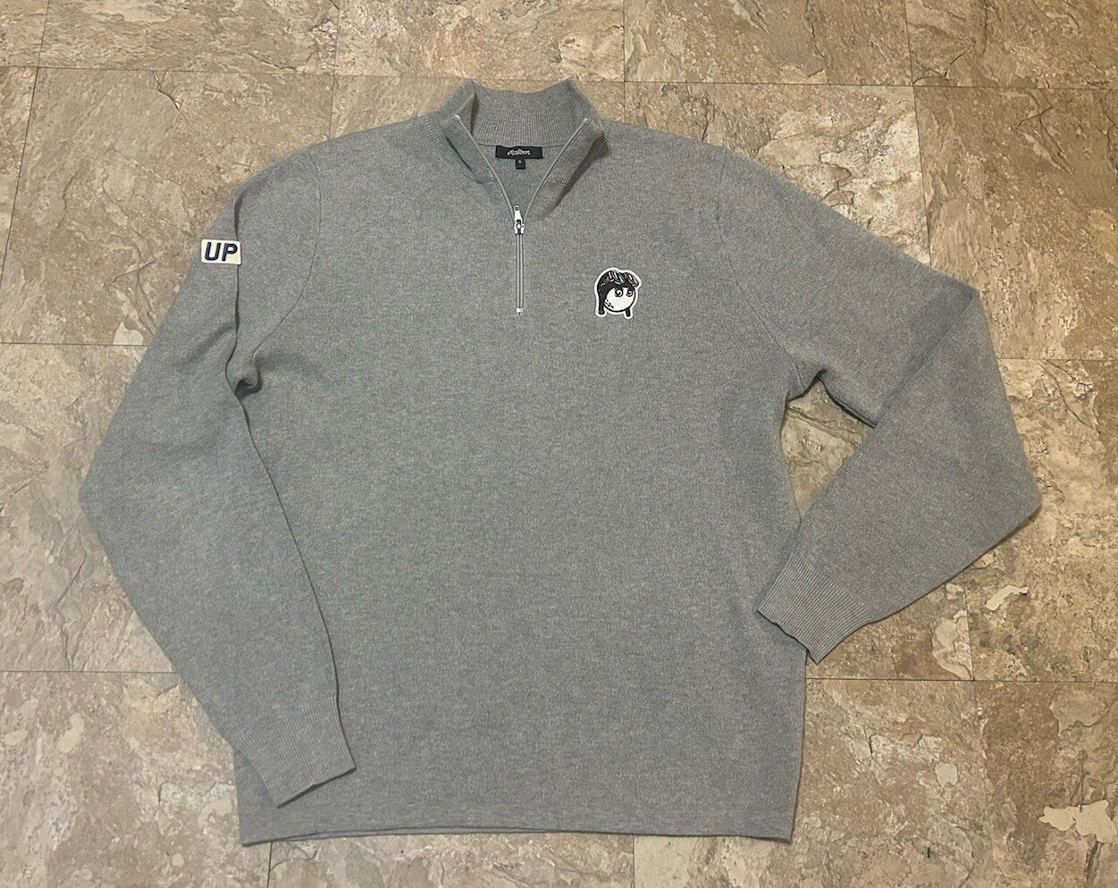 Malbon 1/4 Zip Aviator Shirt Sz S gallery