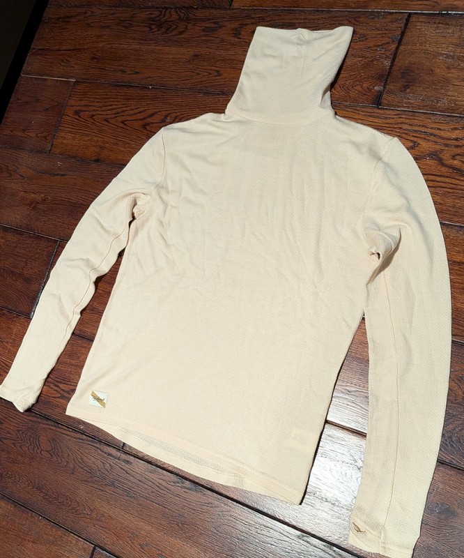 Tracksmith Men's Fells Merino Wool Blend L/S Shirt Waffle Knit Turtleneck Size S gallery