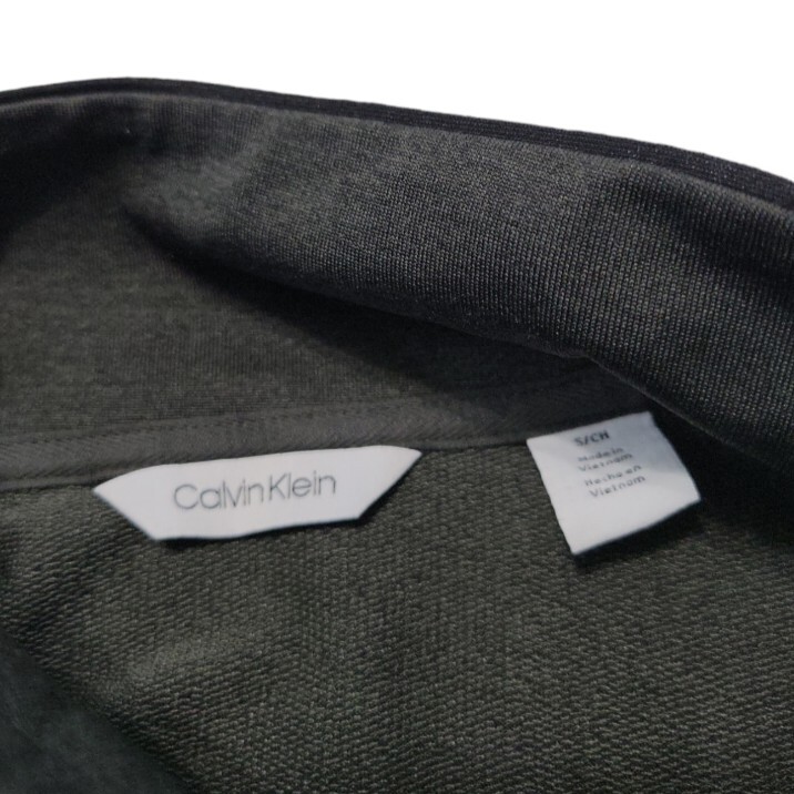 Calvin Klein Shirt Size Small Pullover Quarter Zip Up Mock Neck Activewear Black gallery