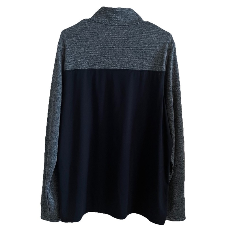 Under Armour Loose Fit Quarter Zip Pullover Men’s L Athleisure Black & Gray gallery