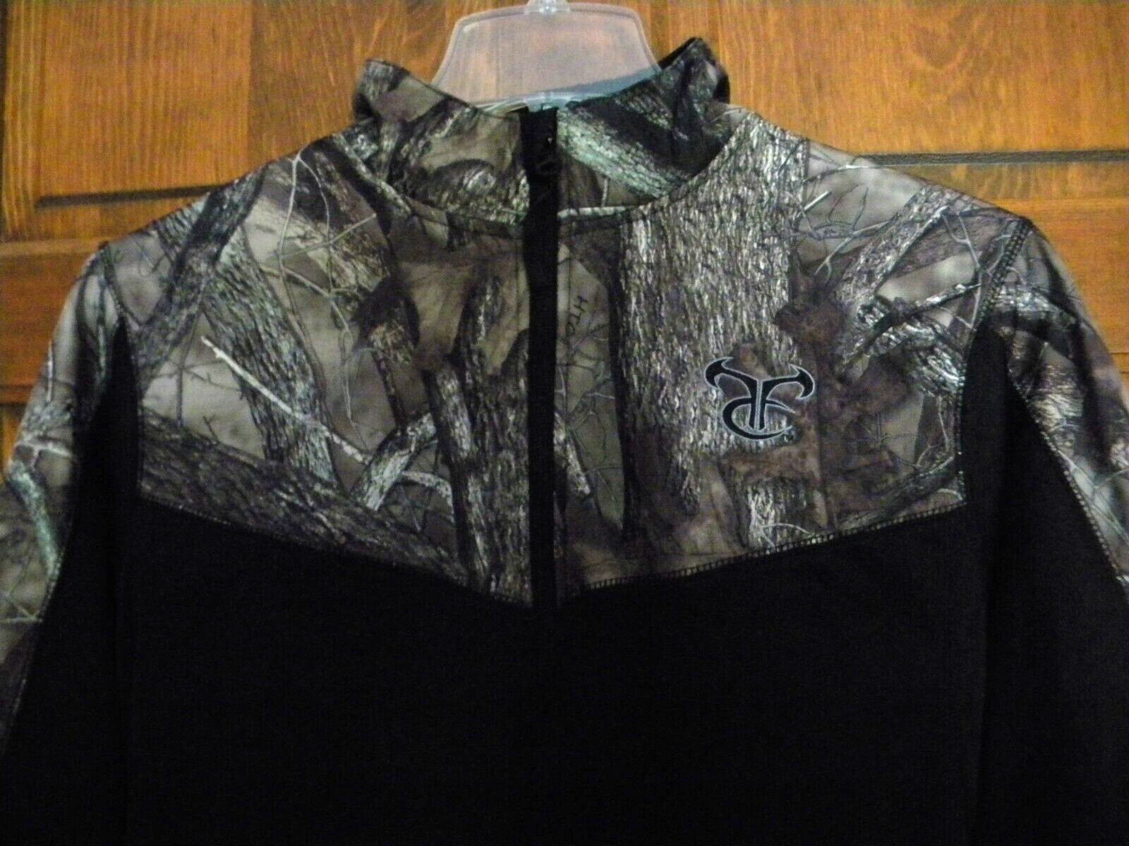TrueTimber Mens Camo Black Jacket 1/2 Zip Size M gallery