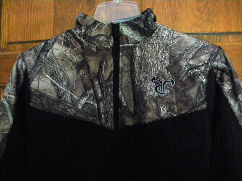 TrueTimber Mens Camo Black Jacket 1/2 Zip Size M gallery