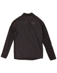 Nike Mens Dri Fit Zip Neck Top Long Sleeve Small Black Spotted Polyester ED92
