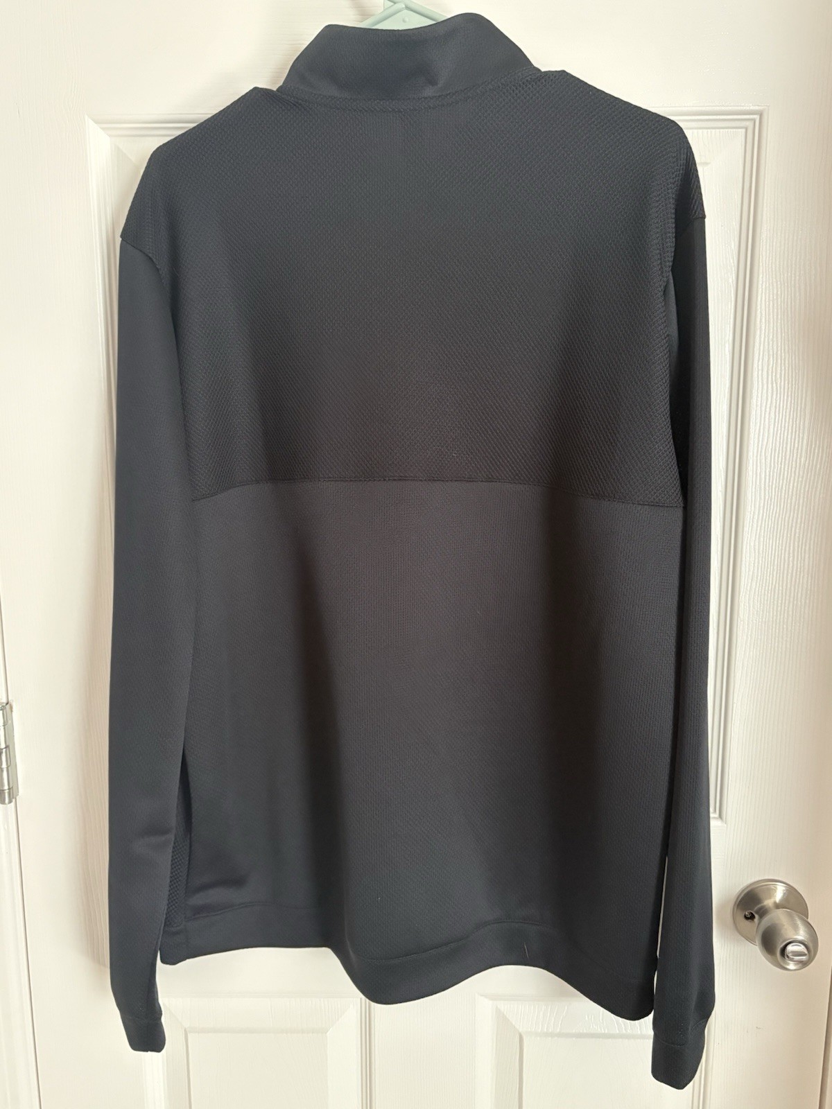 Adidas Men's Golf Textured 1/4 Zip Pullover Size L - Black Long Sleeve ADVR0915 gallery