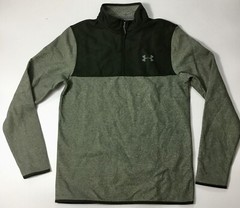 Under Armour Men 1/4 Zip ColdGear Infared Fleece Sweater 1282948 Green 357 Sze S