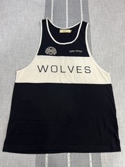 RARE! Dare Sport Body Building Tank Men Embroidered Logo Size XL Black And Cream