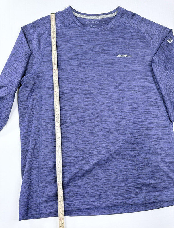 Eddie Bauer Men Casual Motion Free Dry Purple Performance Shirt SZ L gallery