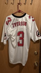 Size Small – Reebok Allen Iverson #3 Football Jersey White Red Y2K