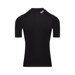 Sports Compression Short Sleeve Mock Neck, 4 Way Stretch, Moisture Wicking fo…
