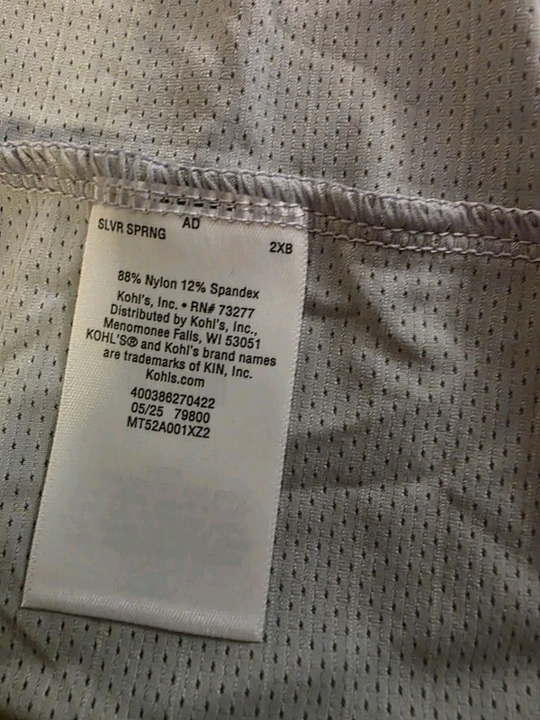 TEK Gear Mens Quarter Zip Wicking 2XB Longsleeve Gray gallery