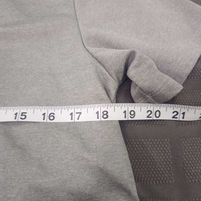 Nike Dri-FIT Men's Gray Solid Logo Crew Neck Short Sleeve T-Shirt Size S gallery