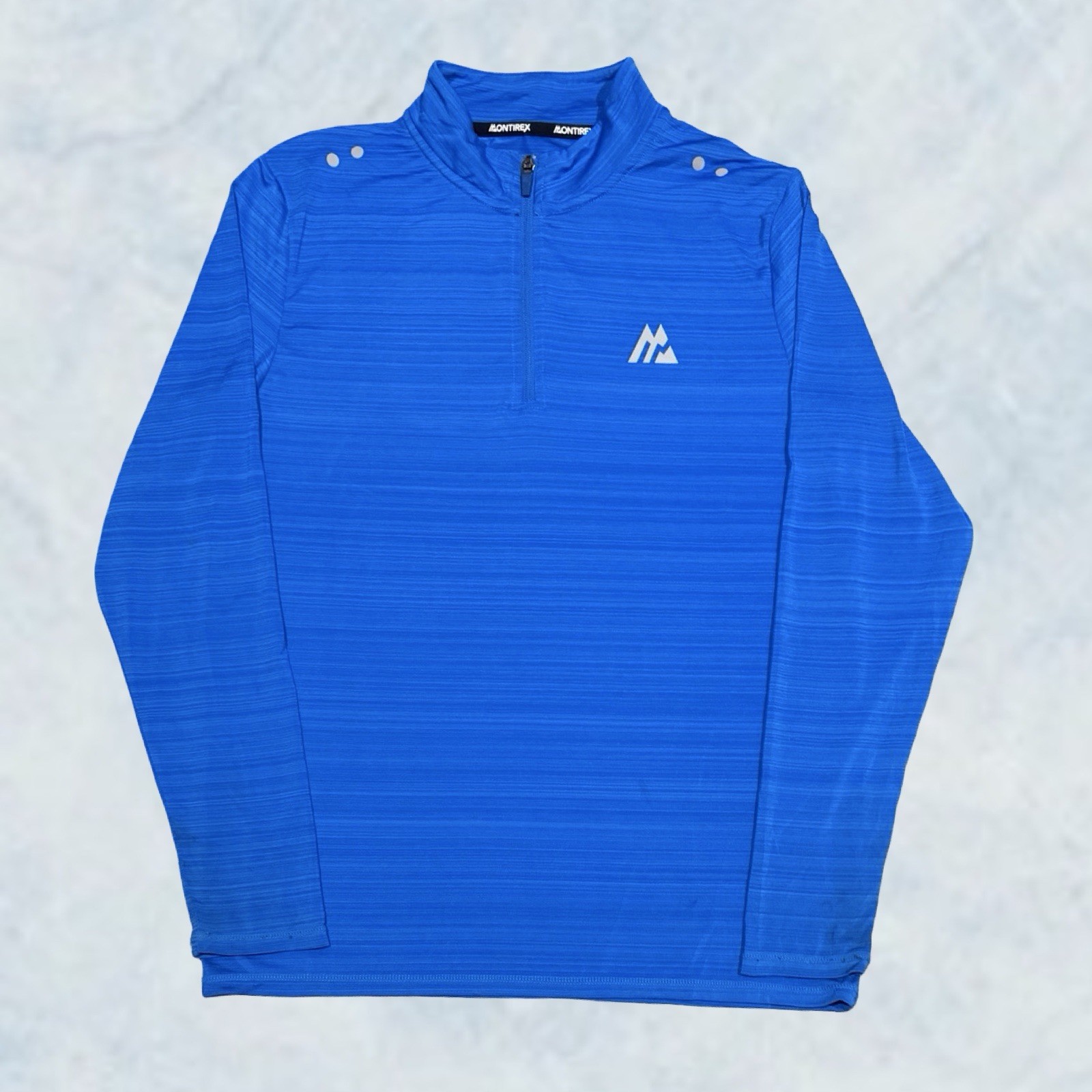 Mens Blue Montirex Trail 1/4 Zip Top - Running Gym Active Size Medium (M) U61 gallery