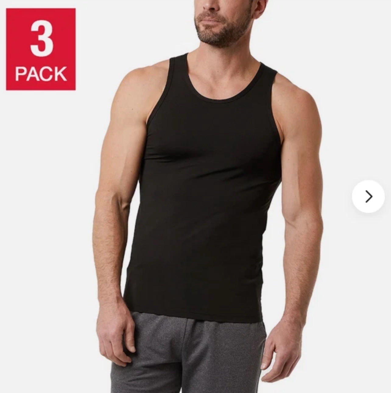 32 Degrees Men's Comfort Mesh Tank, 3-pack Color Black Size L "OPEN BOX" gallery