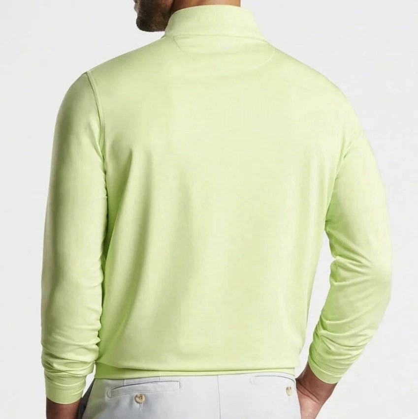 Peter Millar M Perth Mélange Performance Quarter-Zip Pullover Spritzer NWT gallery