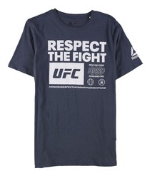 Reebok Mens Respect The Fight Graphic T-Shirt, Blue, Medium