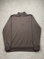 Travis Mathew Cloud 1/4 Quarter Zip 2.0 Pullover Mens Large Brown Fleece Golf