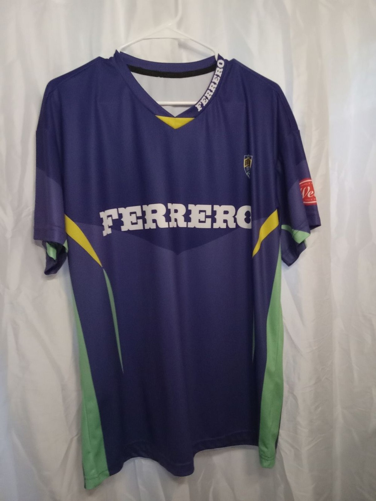 Ferrero Large Men's Athletic Jersey — Purple with Green Accents gallery