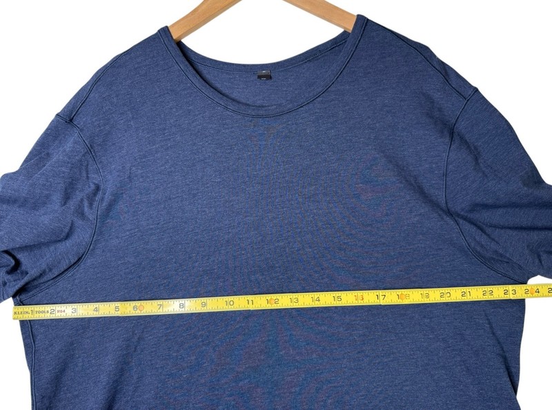 Men's Lululemon 5 Year Basic Tee Updated Fit Short Sleeve Shirt XXL Navy Blue gallery