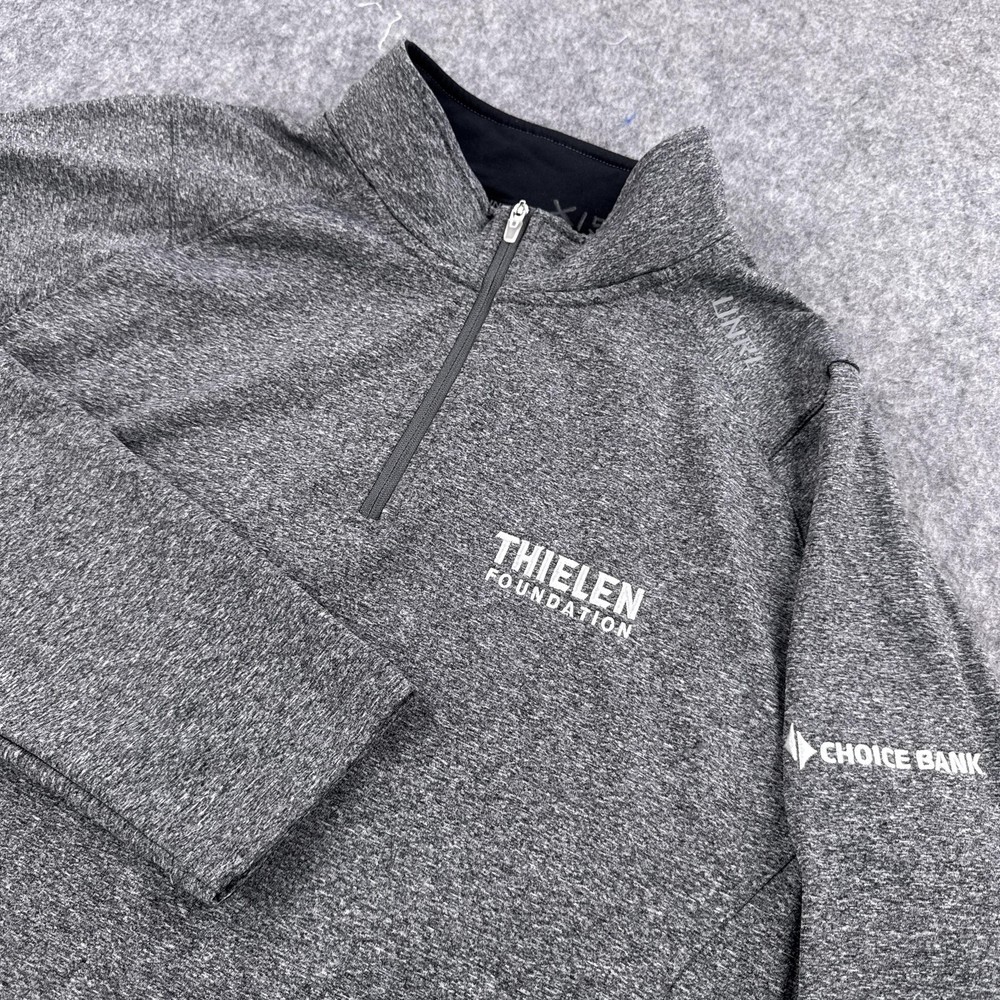 UNRL Minnesota Vikings Adam Thielen Elite Pullover Large Gray Foundation 1/4 Zip