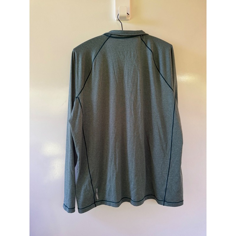 LL Bean Mens Large Regular Green Heather Lightweight 1/4 Zip Pullover 509437 gallery