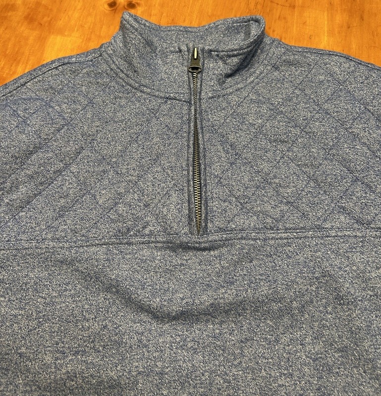 Banana Republic Mens 1/4 Zip Pullover Mock Neck Long Sleeve Blue Size L gallery