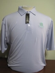 Riviera CC Coral Gables Mens Large Purple Striped Golf Polo Shirt NEW NWT