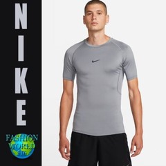 Nike Pro Men’s Dri-FIT Tight Fit Short-Sleeve Fitness Top Grey Size L FB7932-084