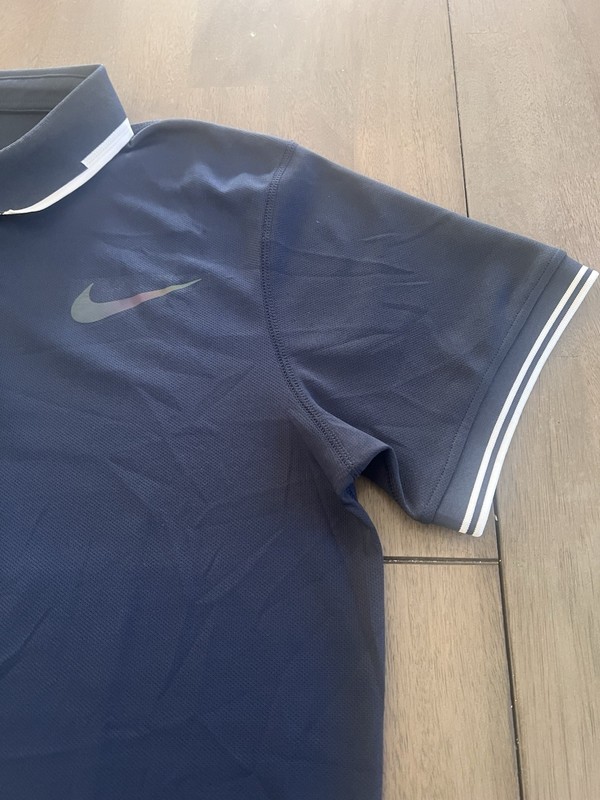 Nike Dri Fit Polo Shirt Men’s 2XL Blue Short Sleeve Swoosh Athletic gallery
