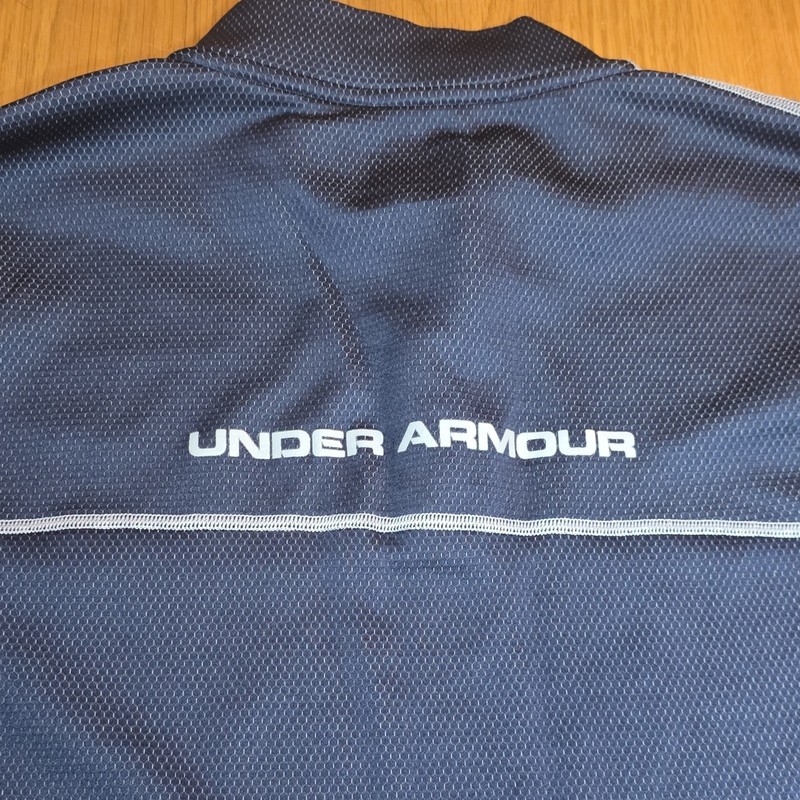 Under Armour ColdGear Men's 1/4 Zip Mock Neck Long Sleeve Regular Blue XL gallery