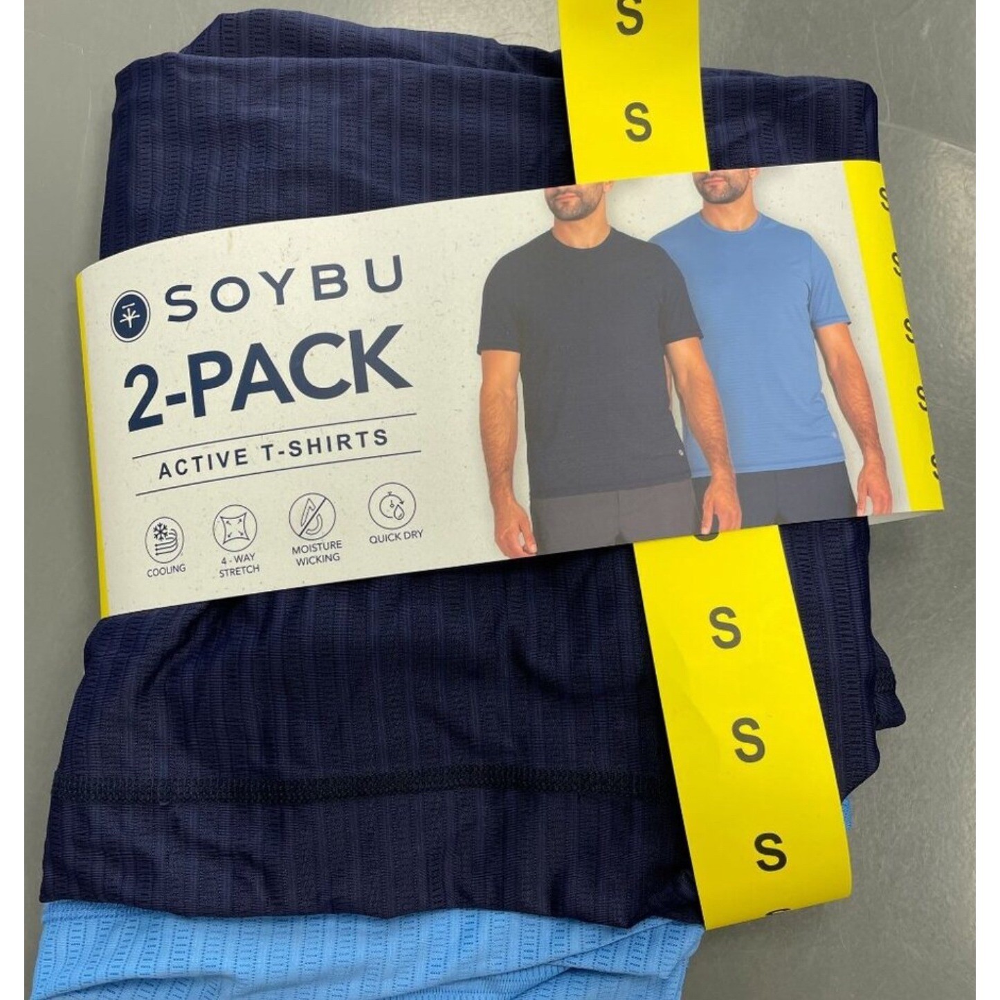 SOYBU Men's 2Pack Active TShirtsCooling 4 Way Stretch MoistureWicking QuickDry S gallery