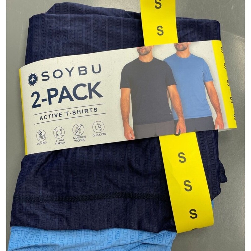 SOYBU Men's 2Pack Active TShirtsCooling 4 Way Stretch MoistureWicking QuickDry S gallery