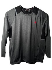 Spyder Active Black & Gray Long Sleeve Size 2XL Polyester/Spandex
