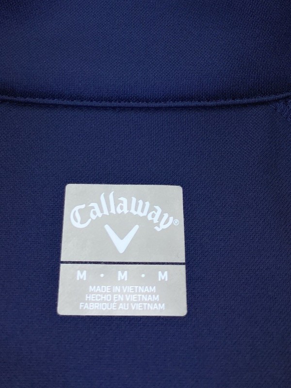 Callaway Men's 1/4 Zip Fleece Lined Pockets Blue Golf Pullover Medium gallery