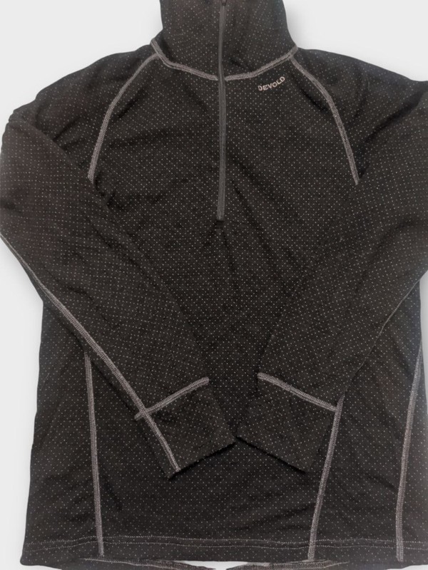 Devold Active Polka Dot Black Men's Merino Wool Jumper Tank Size S gallery