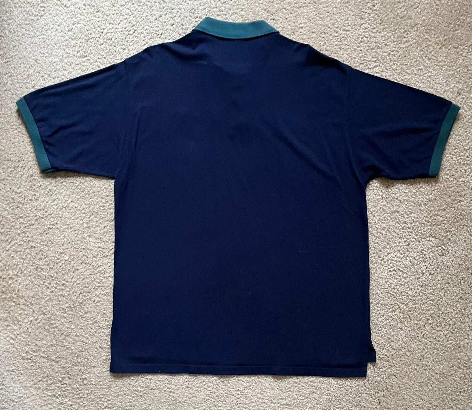 Vantage GE General Electric Logo Navy Blue Color Block Golf Polo Shirt Mens XL gallery