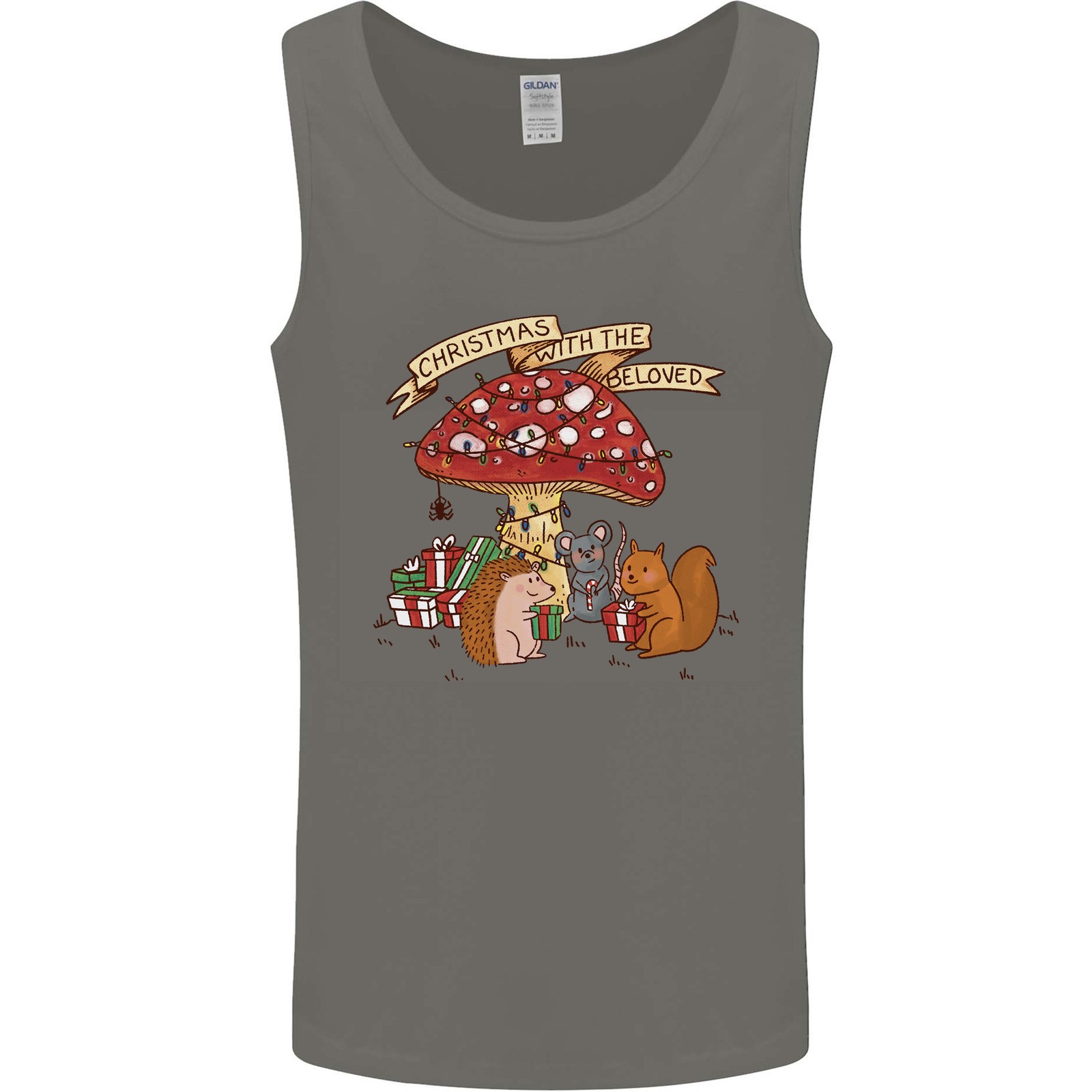 Christmas Hedgehog Toadstool Mouse Mens Vest Tank Top gallery