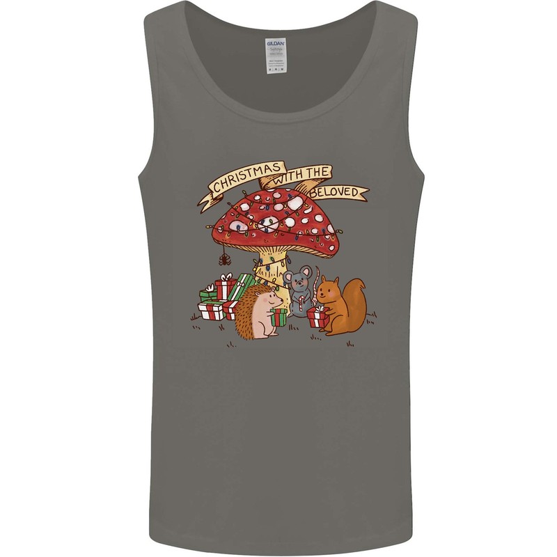 Christmas Hedgehog Toadstool Mouse Mens Vest Tank Top gallery