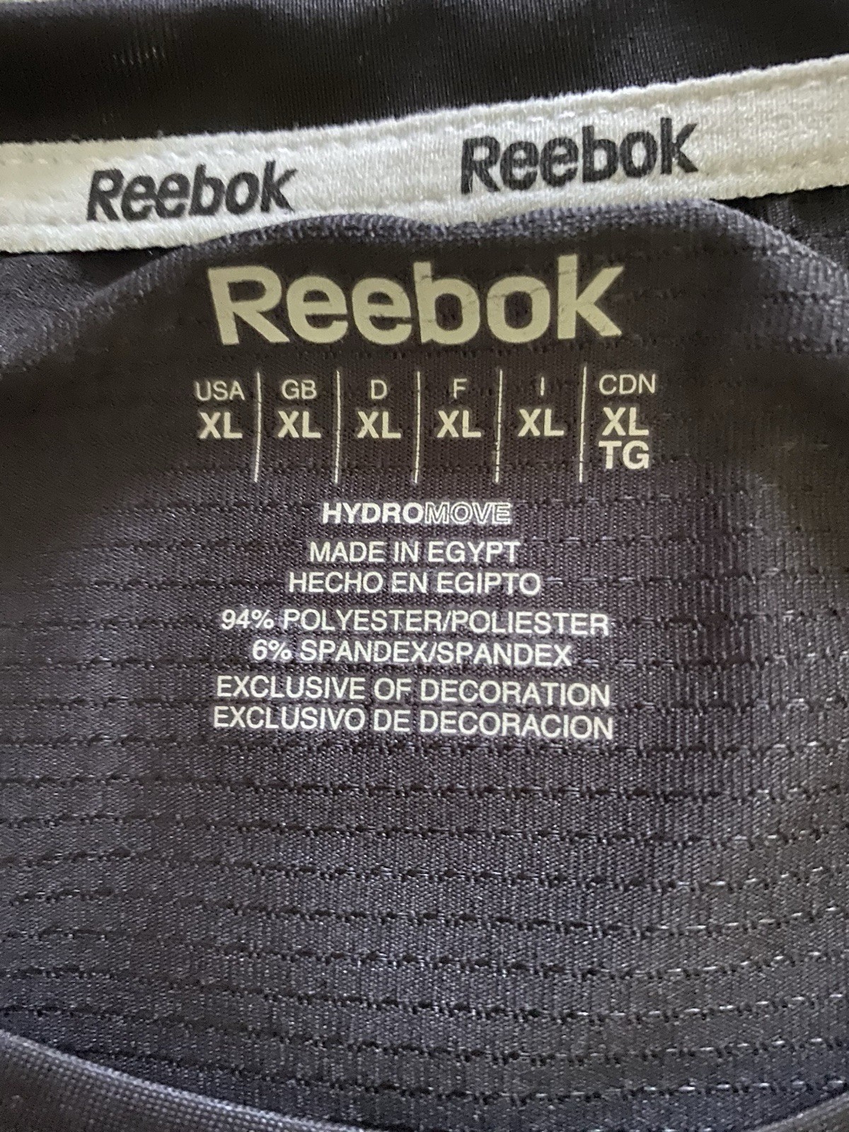 Reebok Active Shirt HydroMove Black Men's Size XL Spandex And Polyester gallery