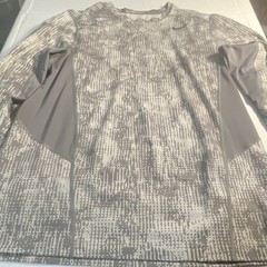 Nike Pro Combat Dri-FIT Hyperwarm Men’s Fitted Camo Gray Crew Neck L/S Top L