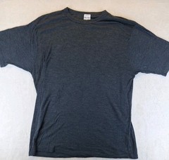 Wickers Merino Wool Blend Base Layer T Shirt Black Size L Made In USA Hike Gear