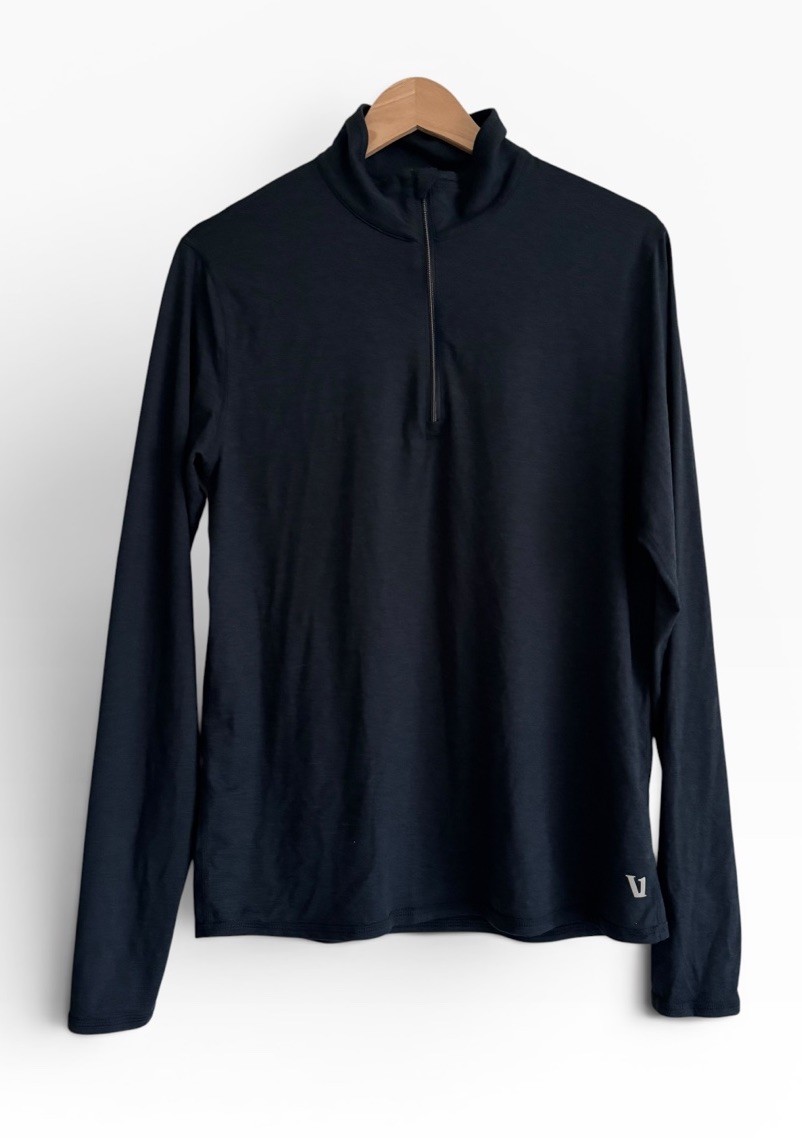 Vuori Ease Performance Half Zip 2.0 Pullover Top Sz SM Long Sleeve Ink Heather gallery