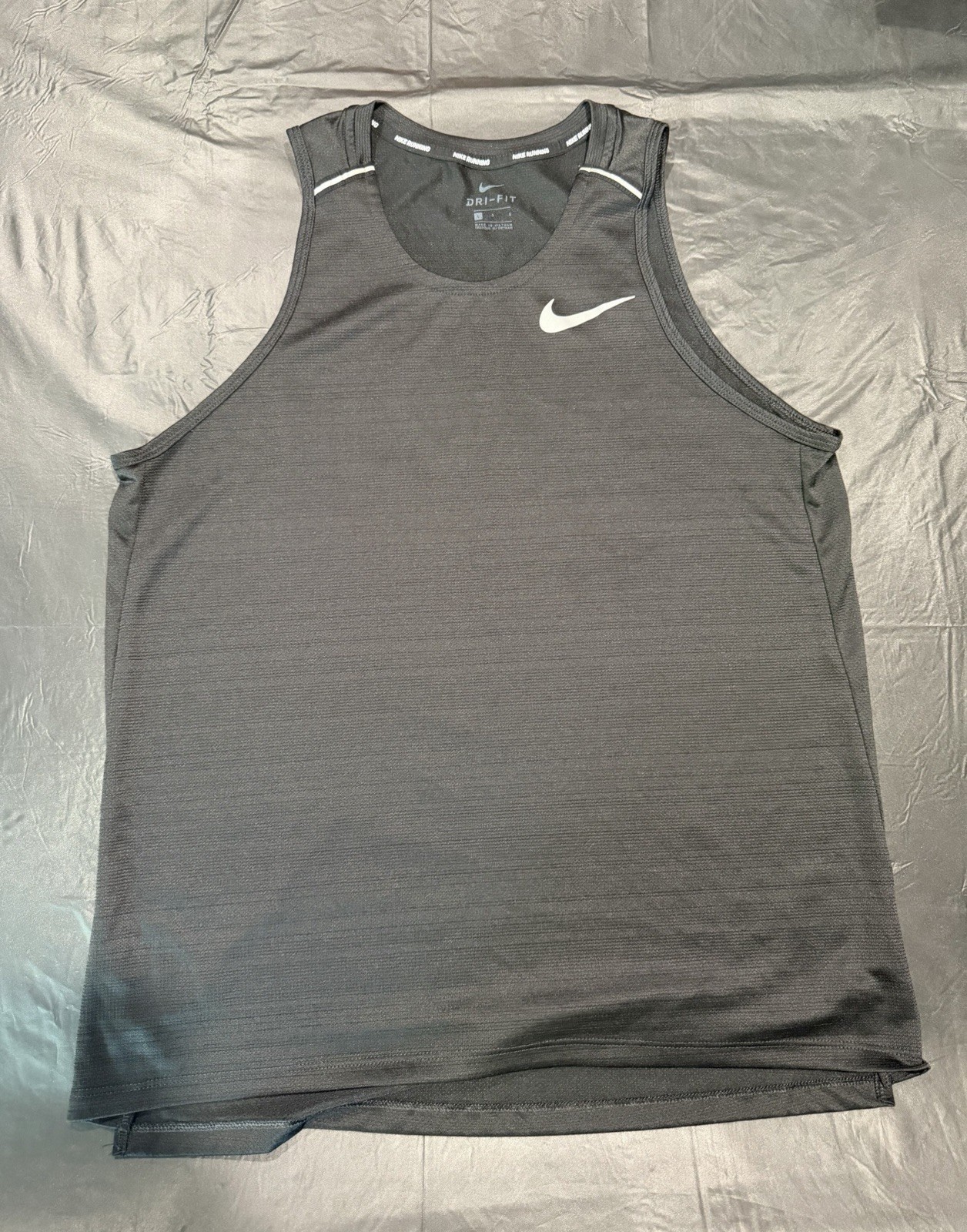 Nike Dri Fit Performance Running Training Tank Top (Men's Large) Black gallery