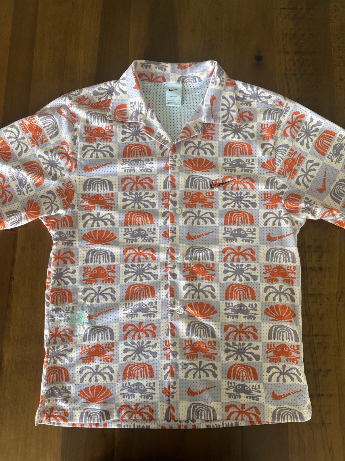Nike Dri-Fit Button Up Shirt Short Sleeve Camp Collar gallery